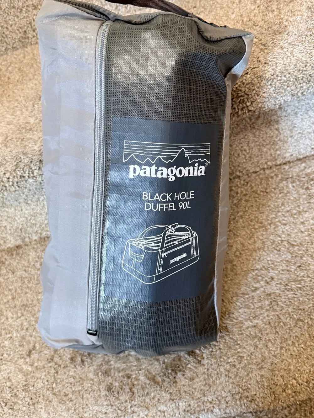 Patagonia Black Hole Duffel 90L in Gray and Black